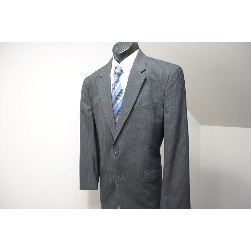Jos A Bank‎ Wool Striped 2 Piece Suit Pants Jacket Mens Sz 36 x 29 43 R